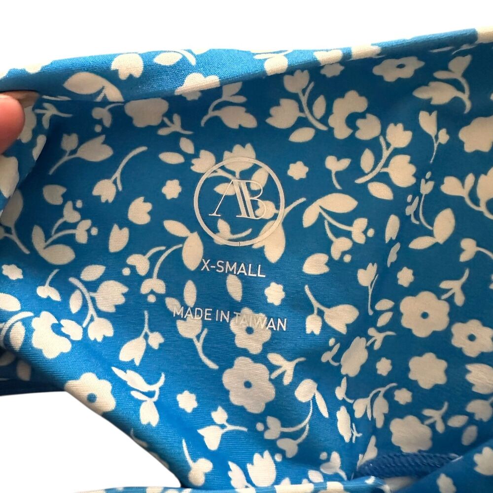 ADDISON BAY Floral Athletic Legging Blue X-Small - Picture 5 of 5